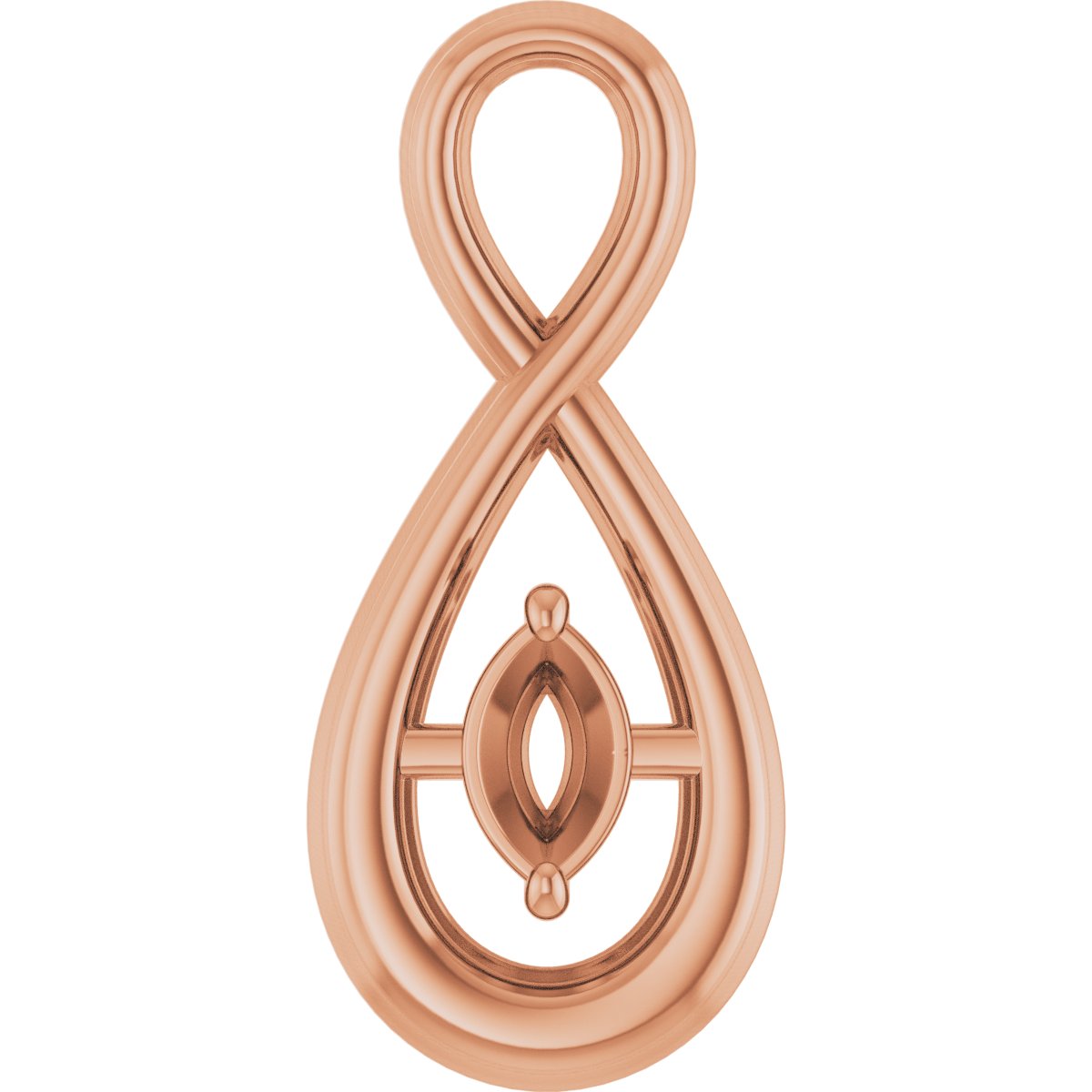 Infinity-Inspired Solitaire Pendant