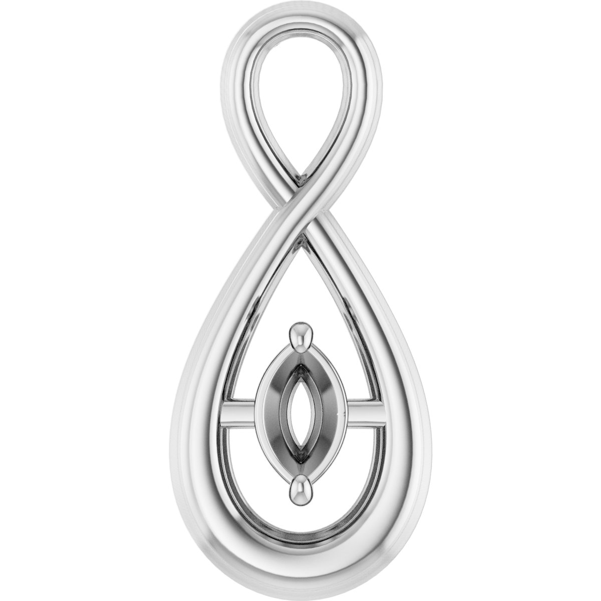 Infinity-Inspired Solitaire Pendant