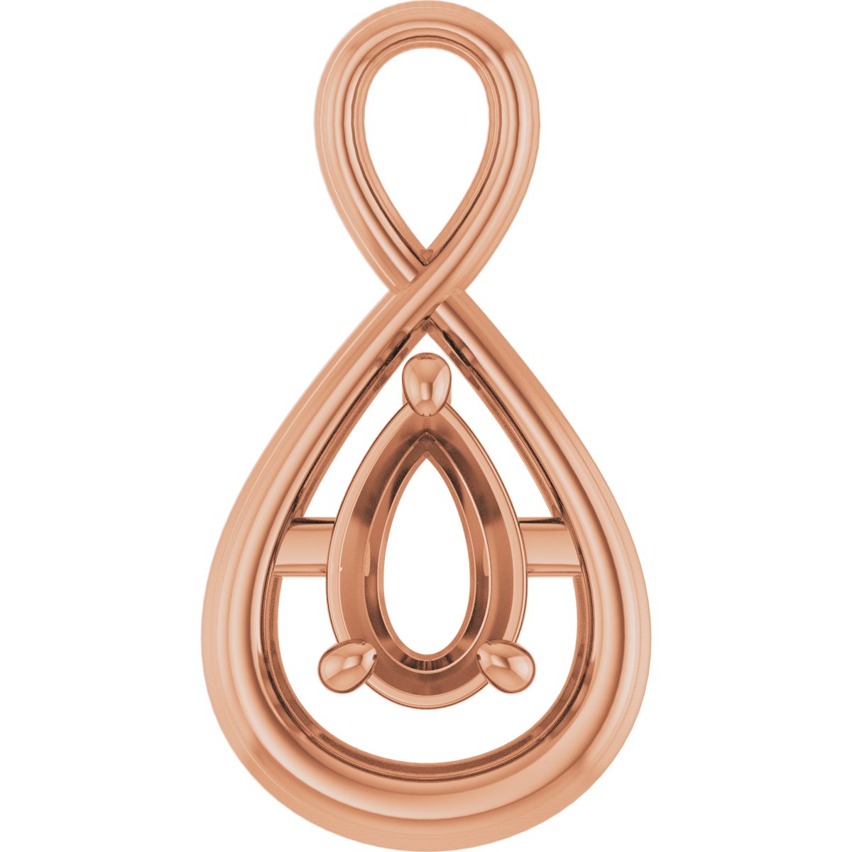 Infinity-Inspired Solitaire Pendant