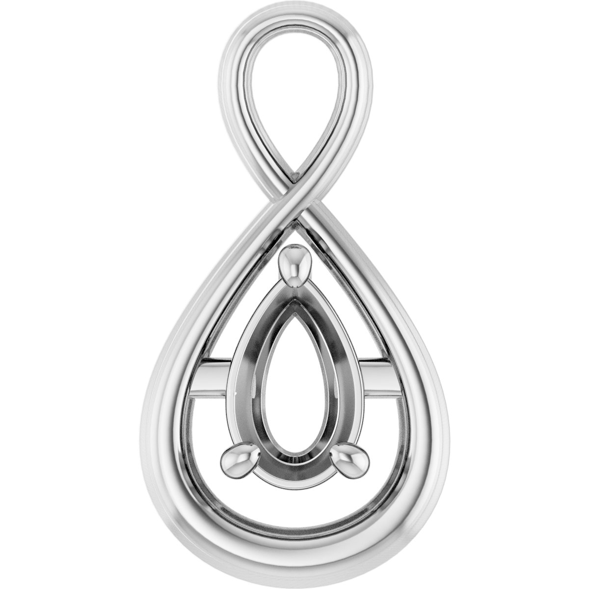 Infinity-Inspired Solitaire Pendant