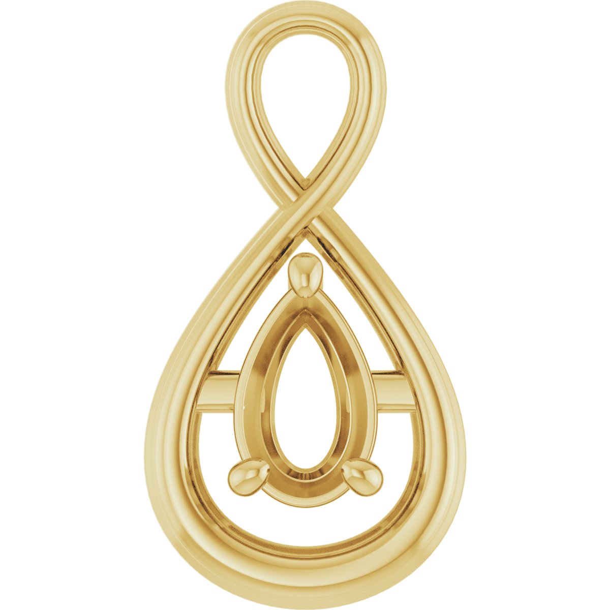 Infinity-Inspired Solitaire Pendant
