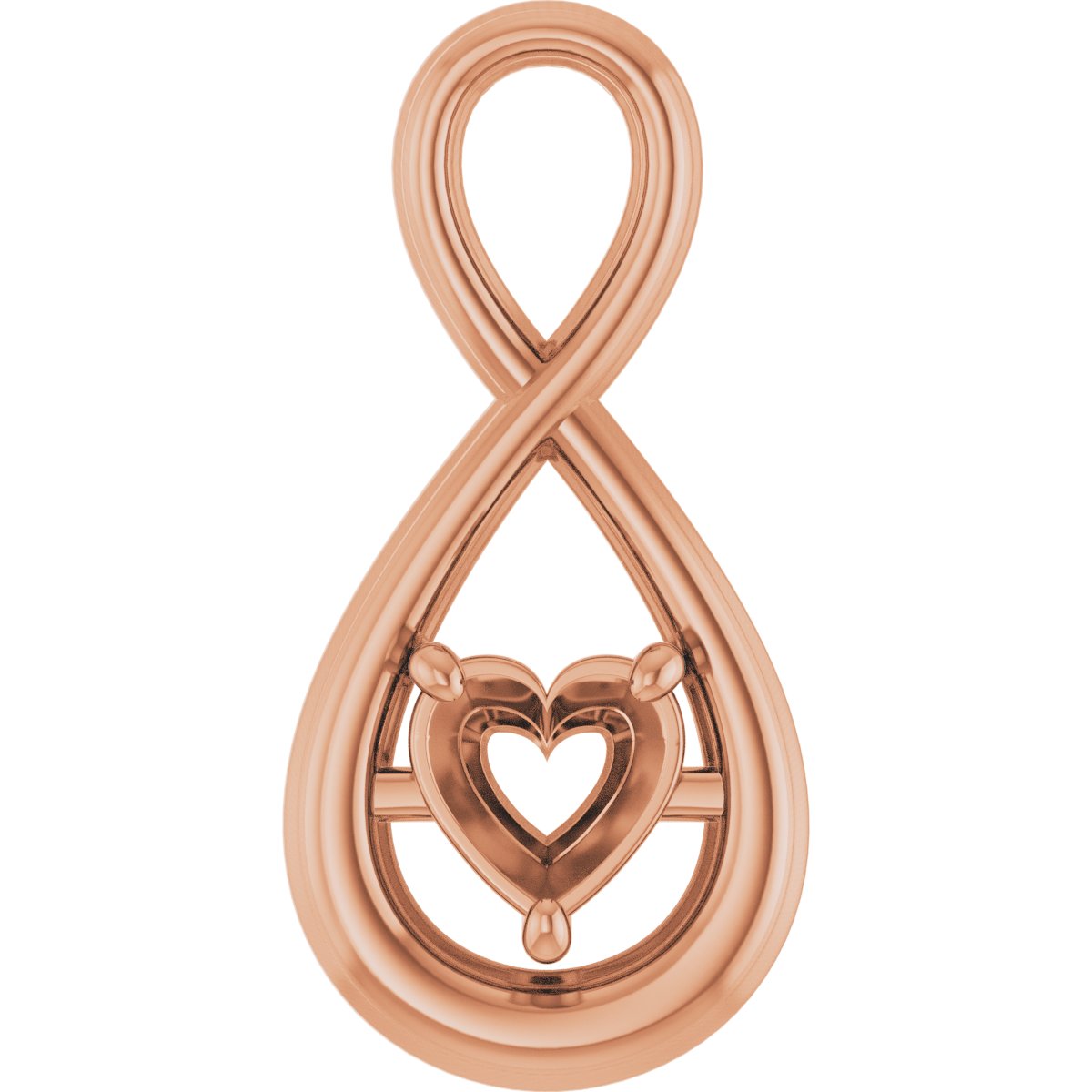 Infinity-Inspired Solitaire Pendant