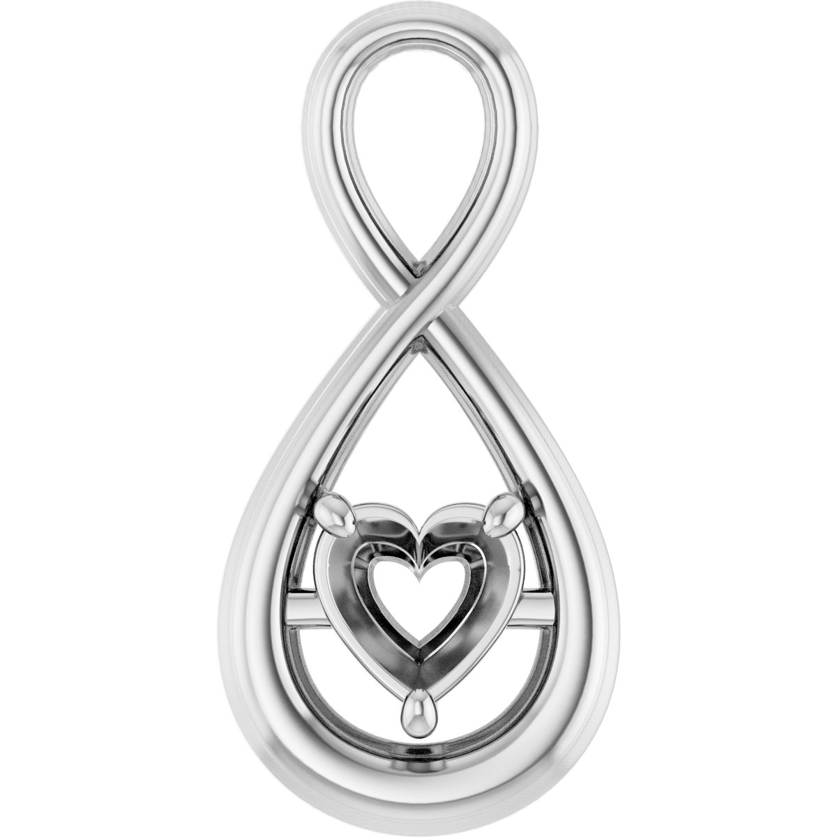 Infinity-Inspired Solitaire Pendant