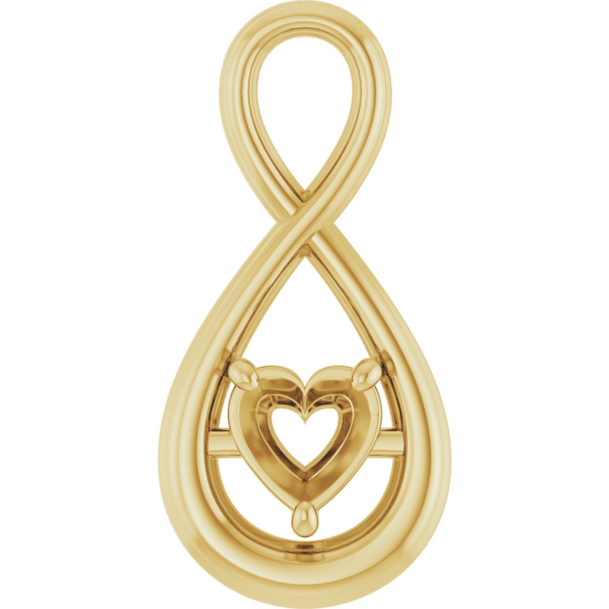 Infinity-Inspired Solitaire Pendant