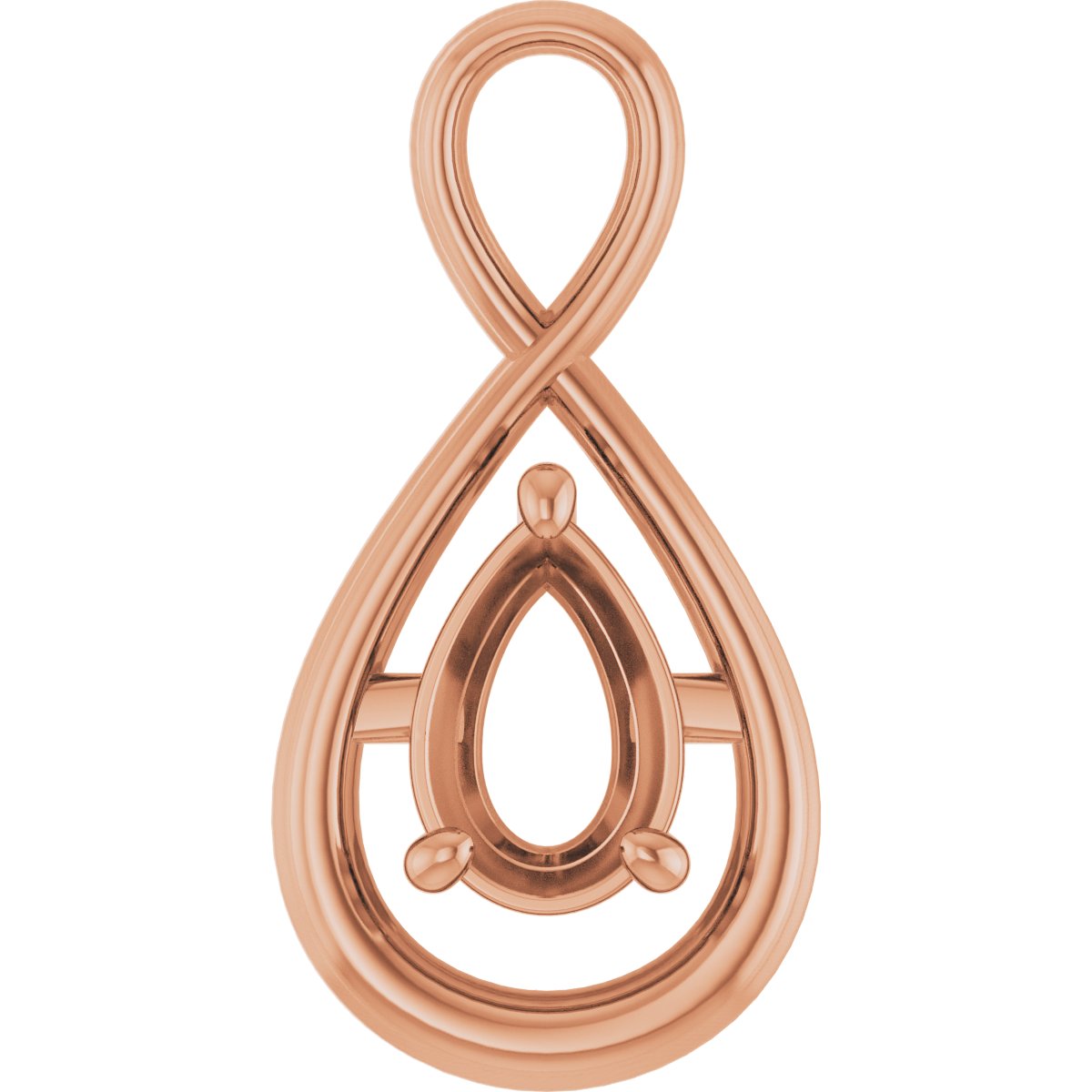 Infinity-Inspired Solitaire Pendant