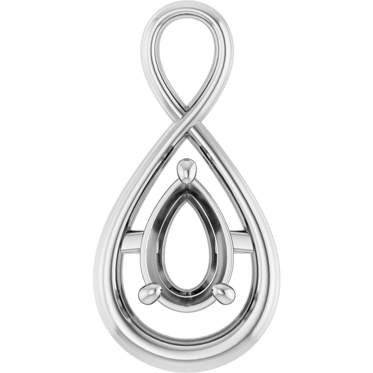 Infinity-Inspired Solitaire Pendant