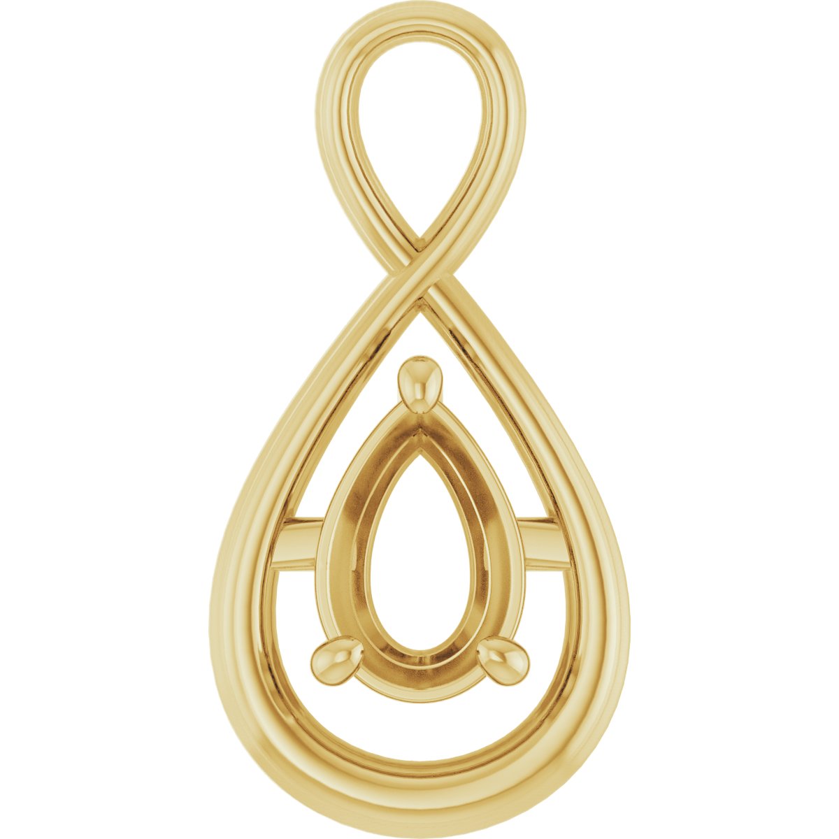 Infinity-Inspired Solitaire Pendant