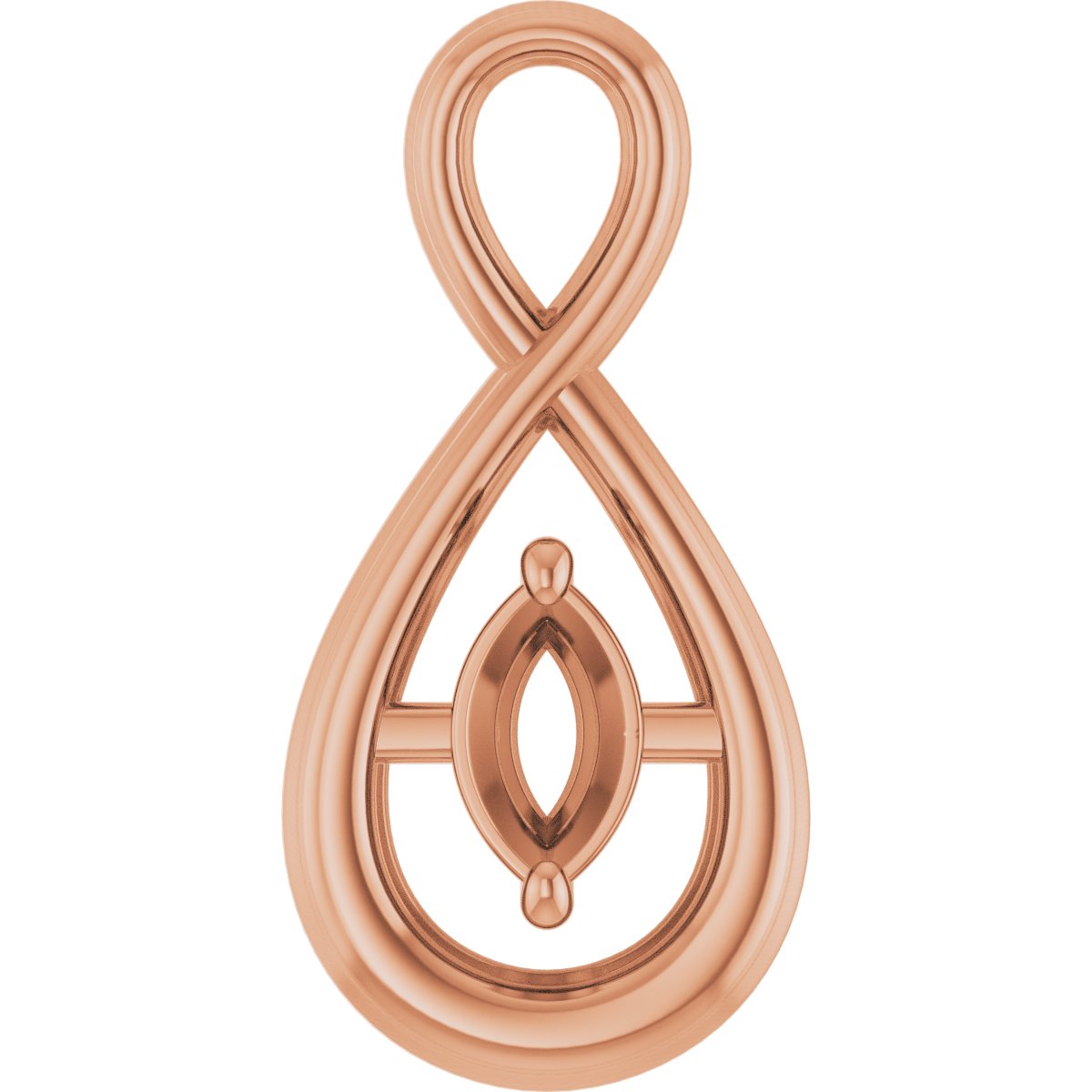 Infinity-Inspired Solitaire Pendant