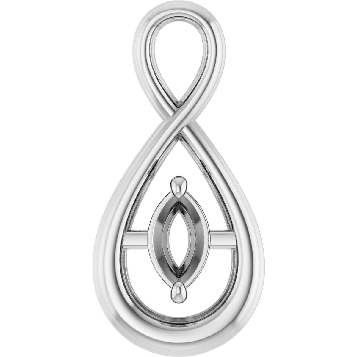 Infinity-Inspired Solitaire Pendant