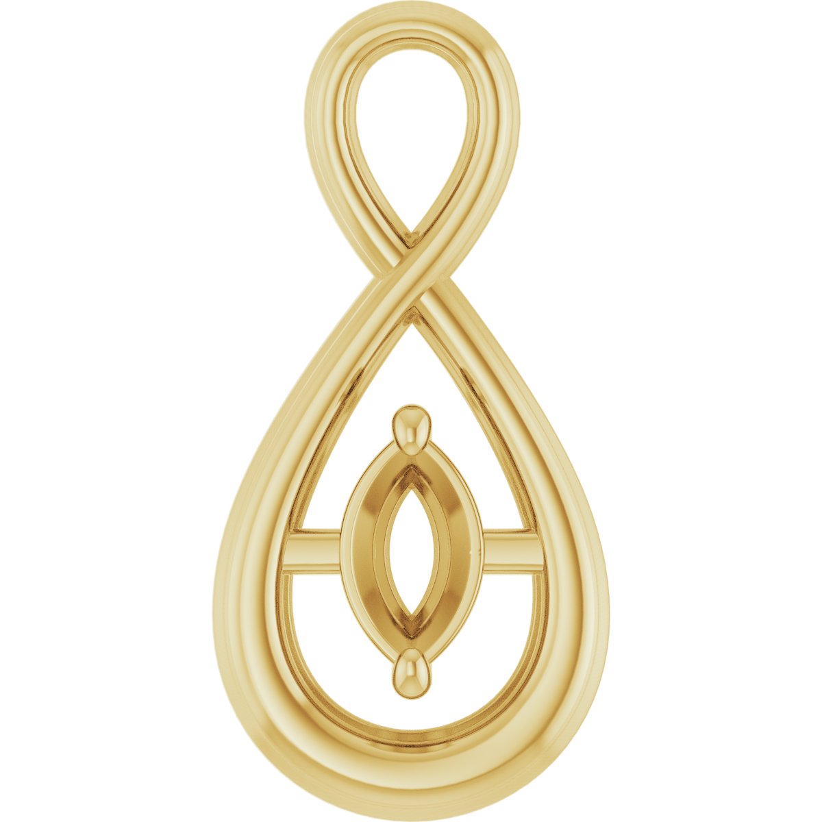 Infinity-Inspired Solitaire Pendant