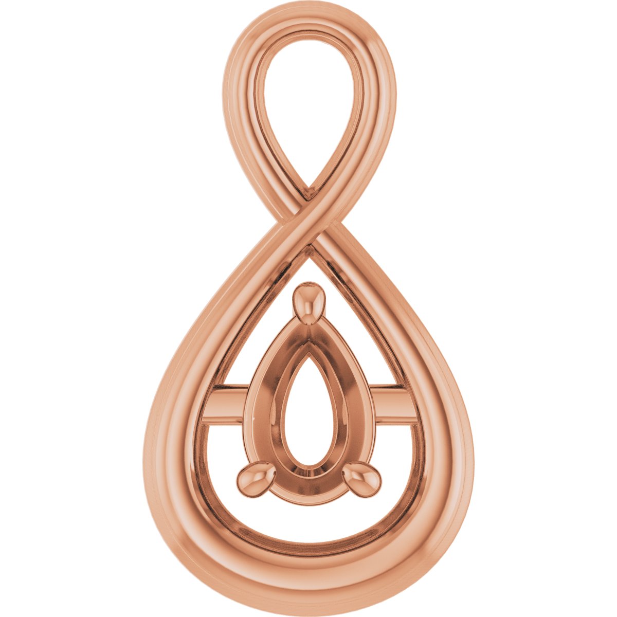 Infinity-Inspired Solitaire Pendant