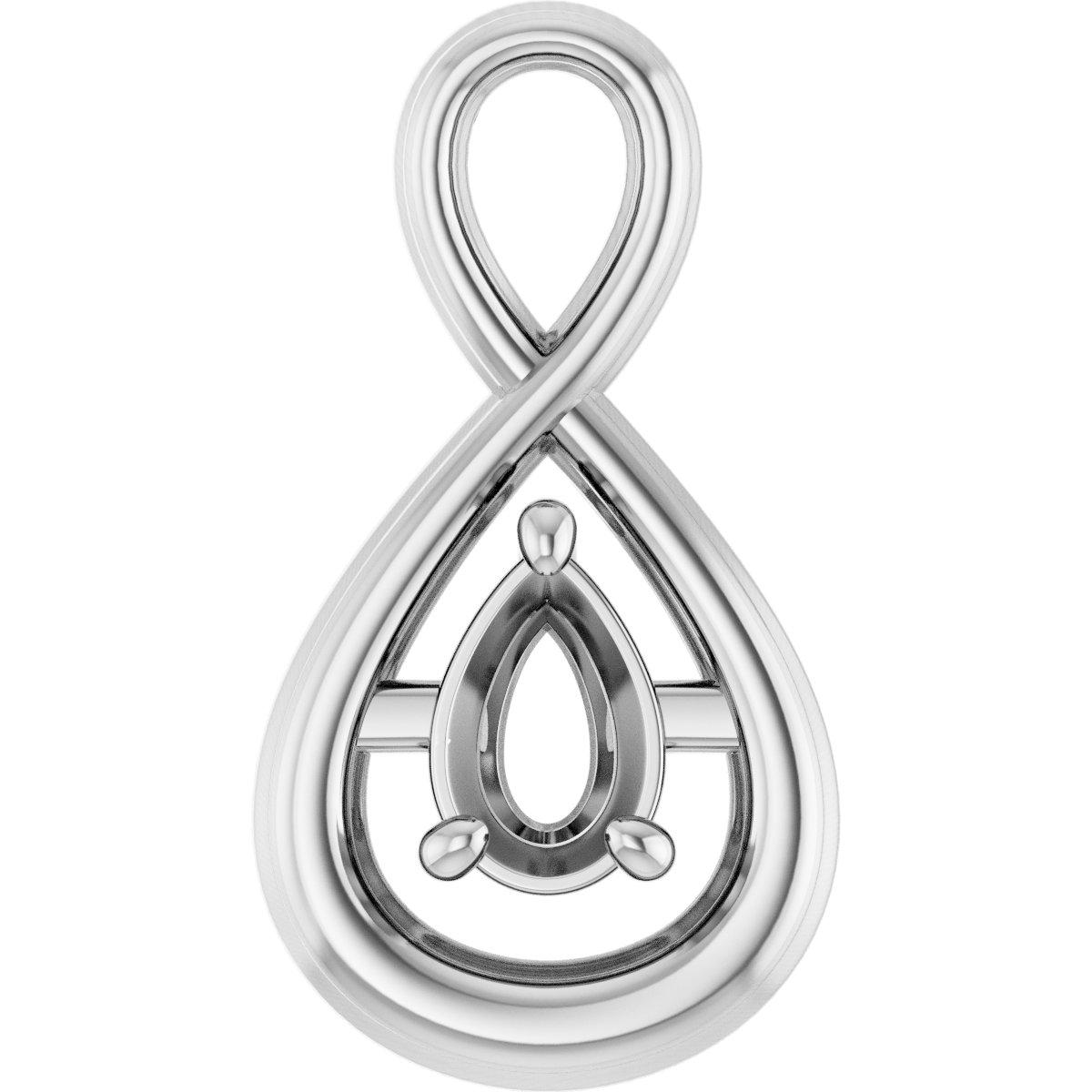 Infinity-Inspired Solitaire Pendant