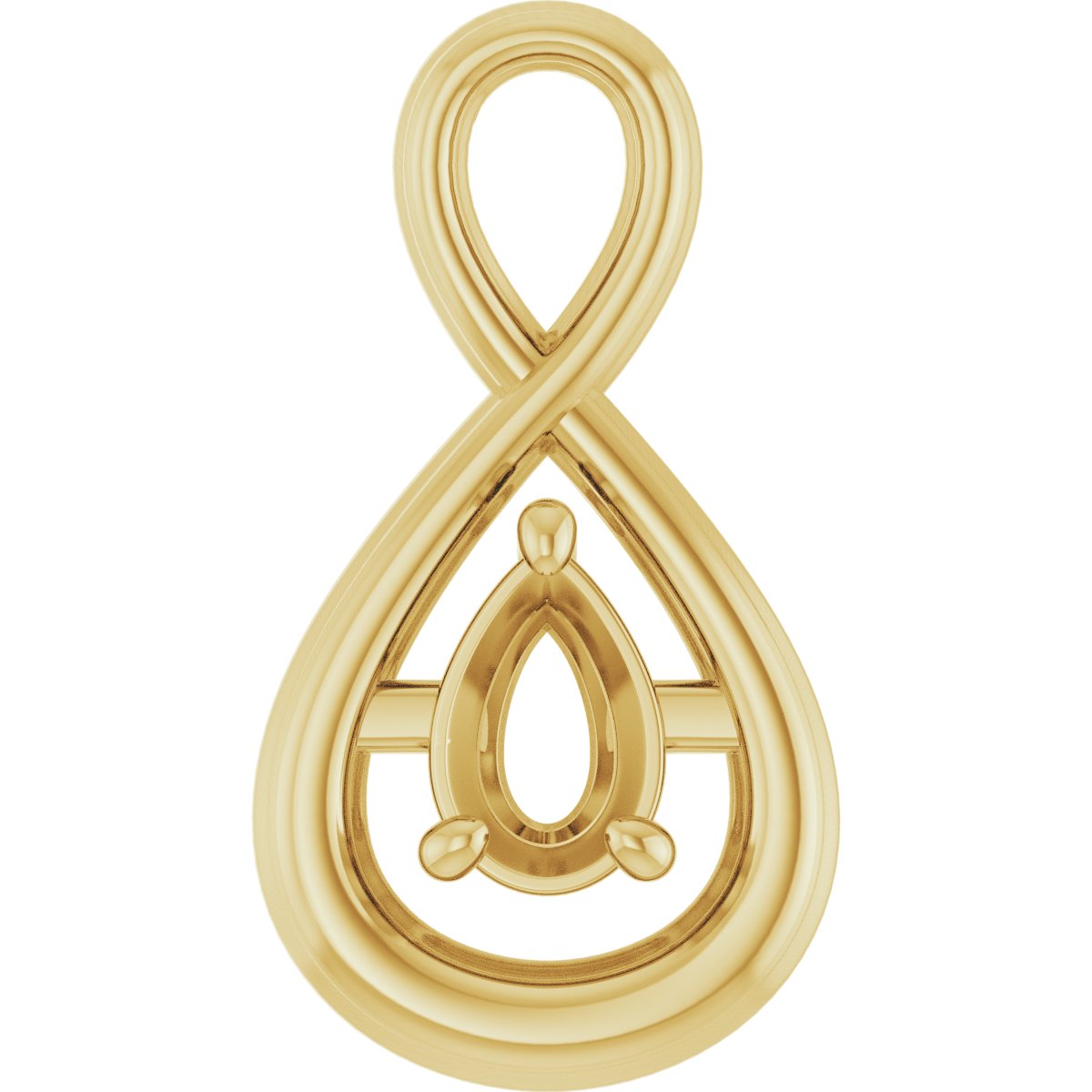 Infinity-Inspired Solitaire Pendant