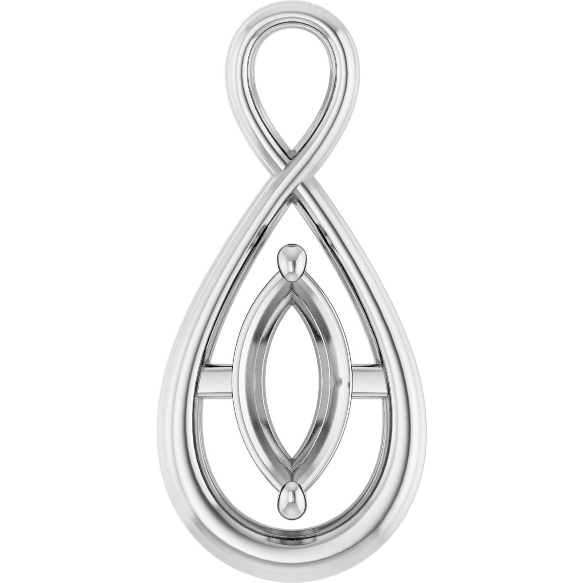 Infinity-Inspired Solitaire Pendant