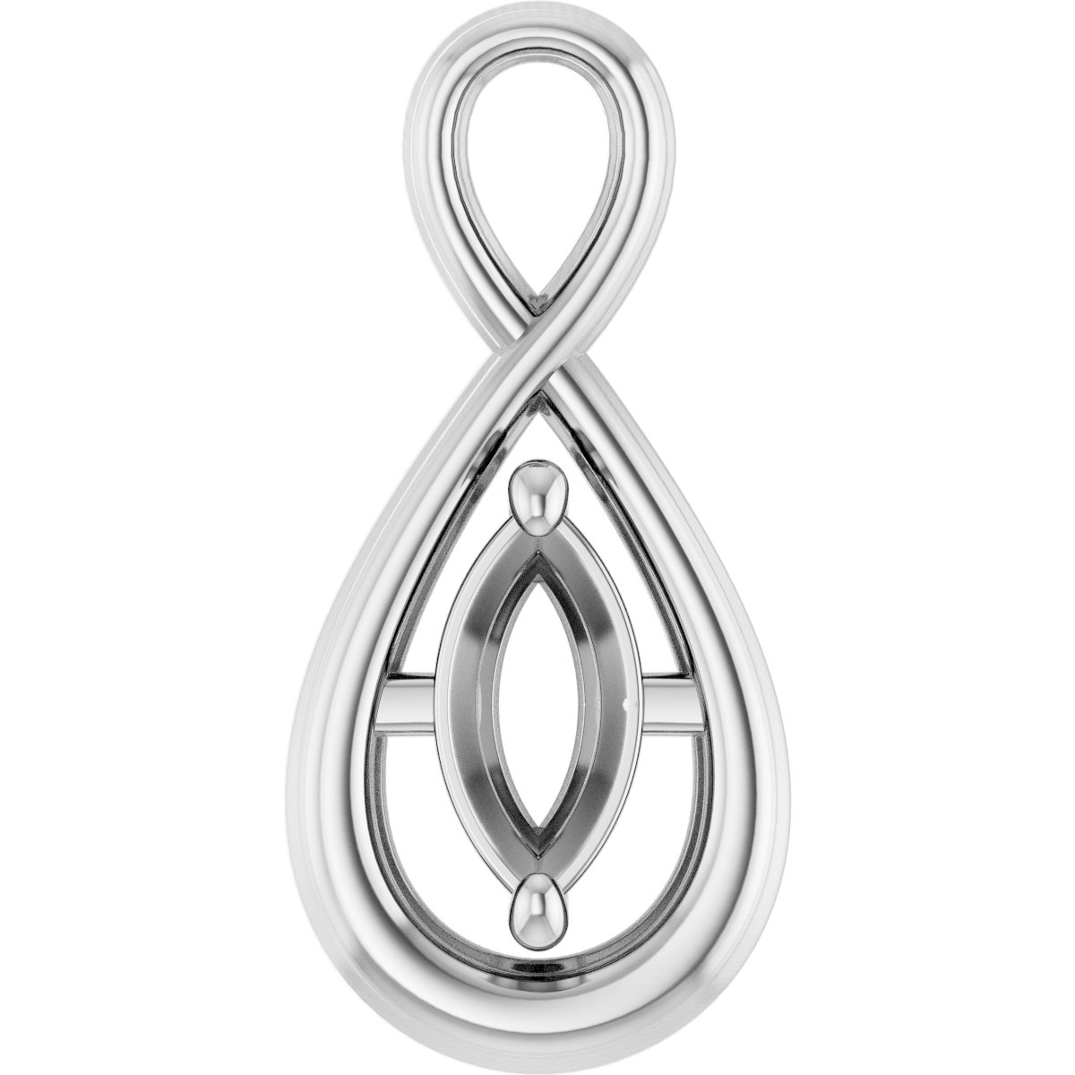 Infinity-Inspired Solitaire Pendant