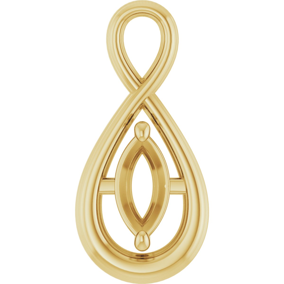 Infinity-Inspired Solitaire Pendant