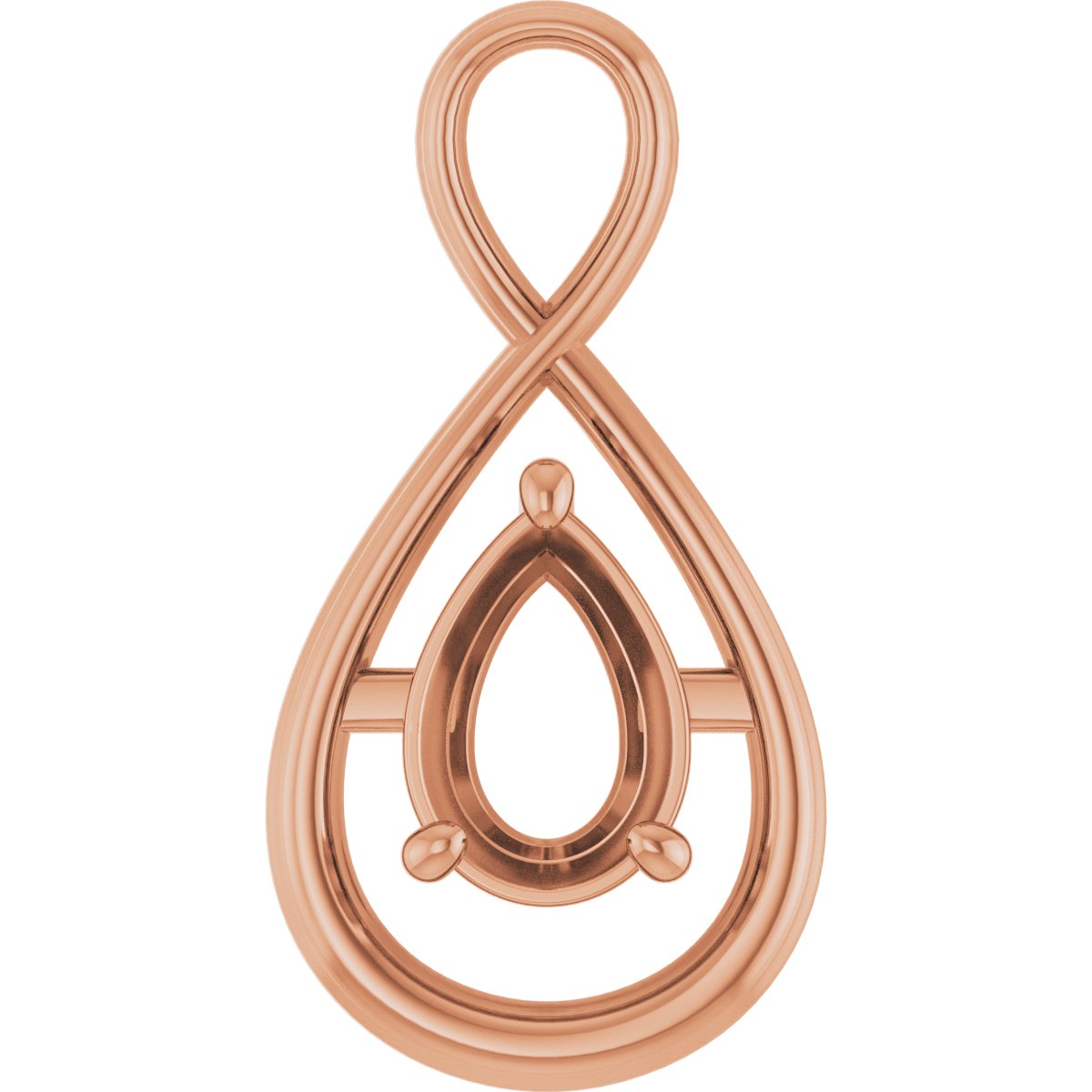 Infinity-Inspired Solitaire Pendant