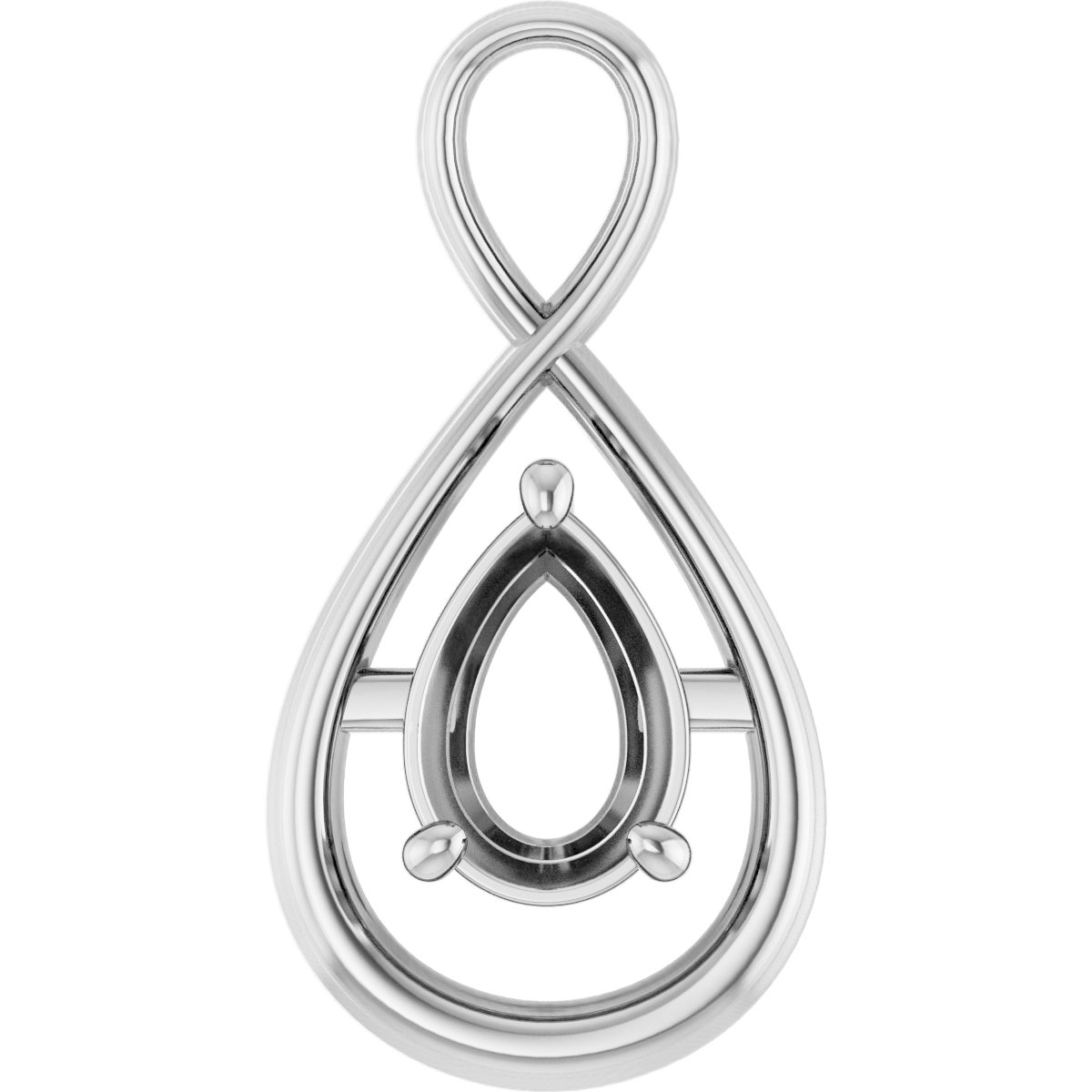 Infinity-Inspired Solitaire Pendant