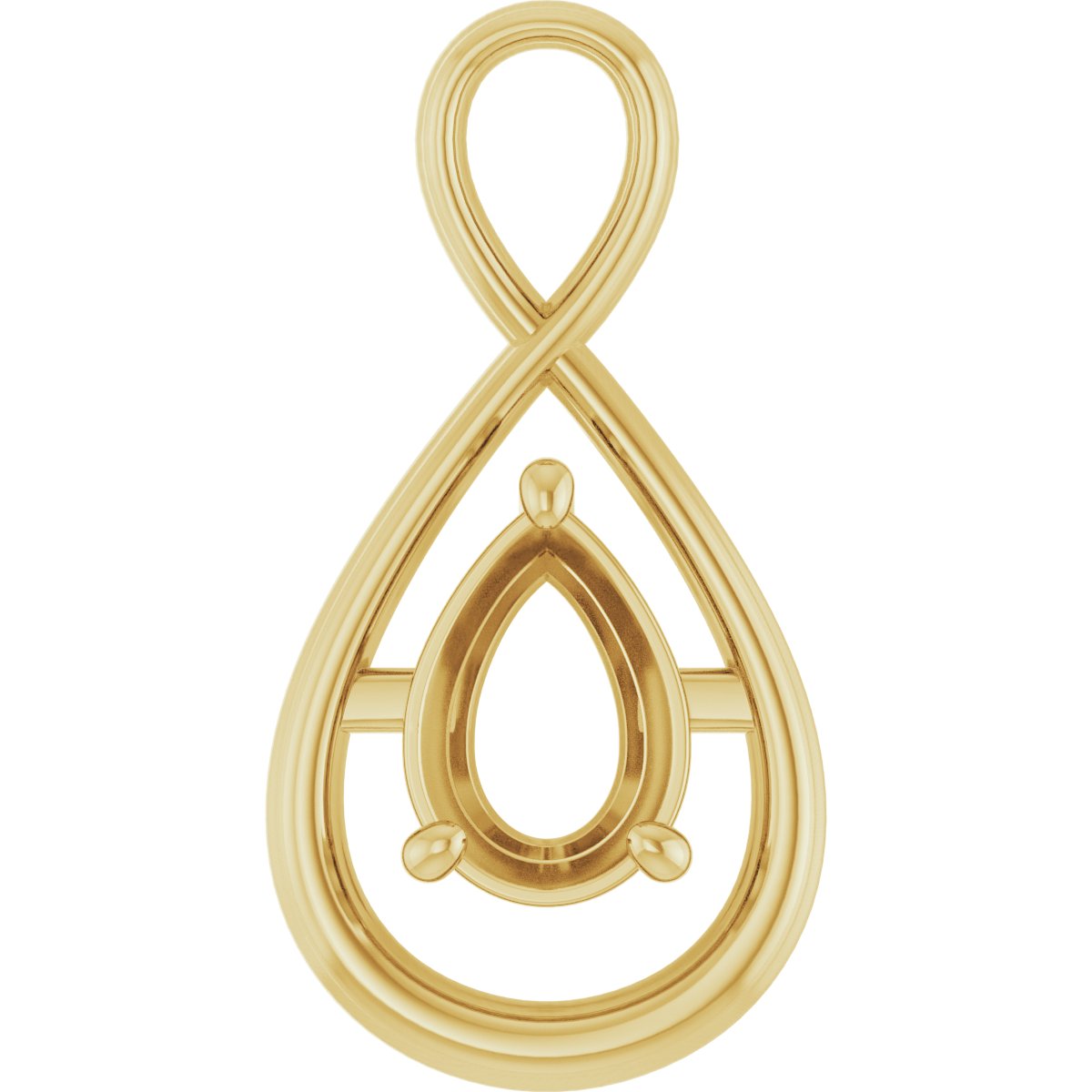 Infinity-Inspired Solitaire Pendant