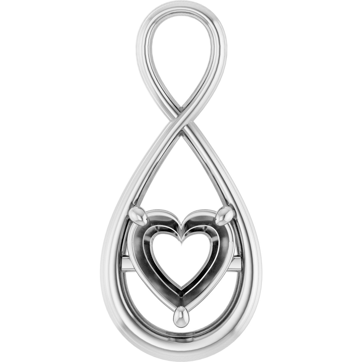 Infinity-Inspired Solitaire Pendant