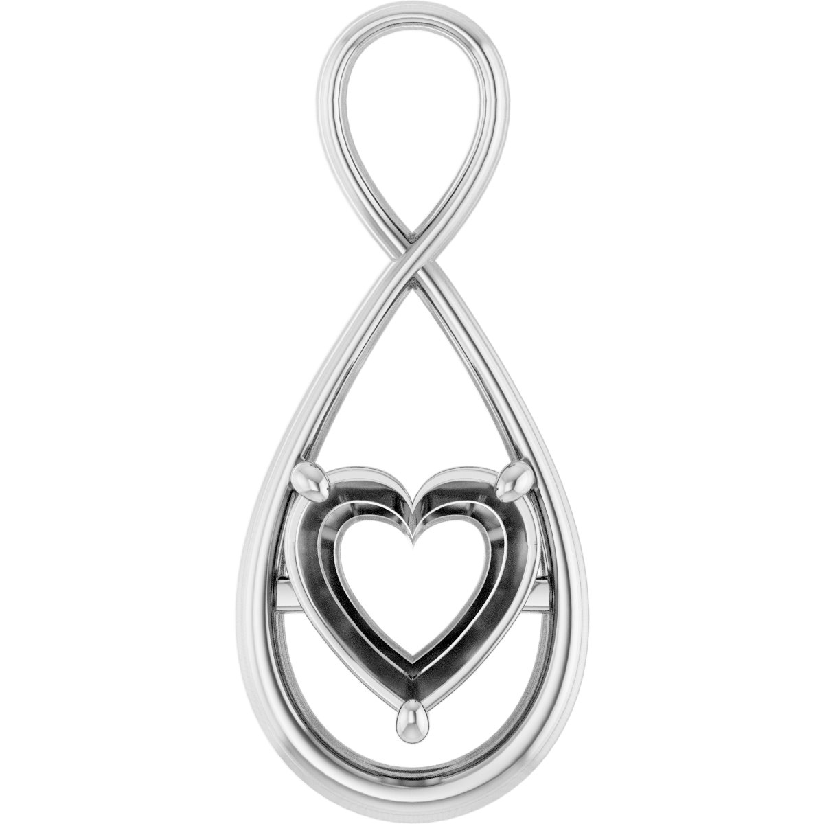 Infinity-Inspired Solitaire Pendant