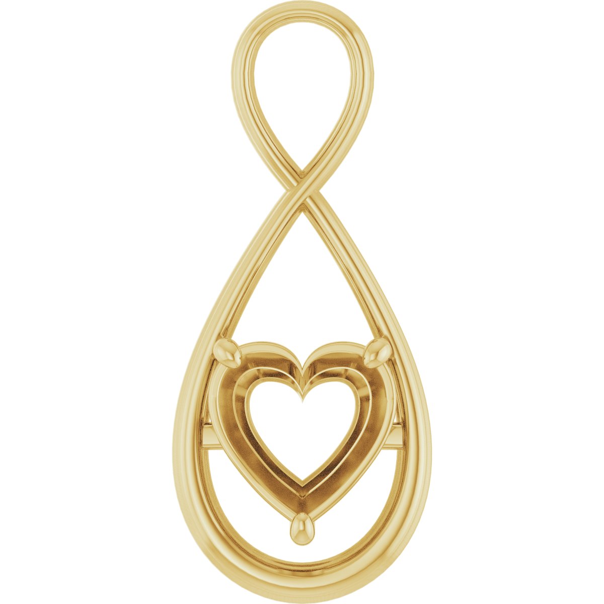 Infinity-Inspired Solitaire Pendant