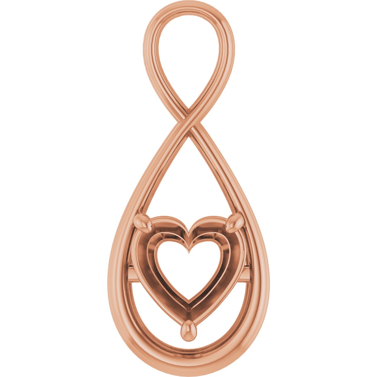 Infinity-Inspired Solitaire Pendant