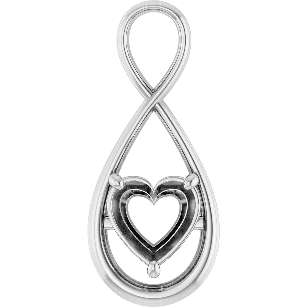 Infinity-Inspired Solitaire Pendant