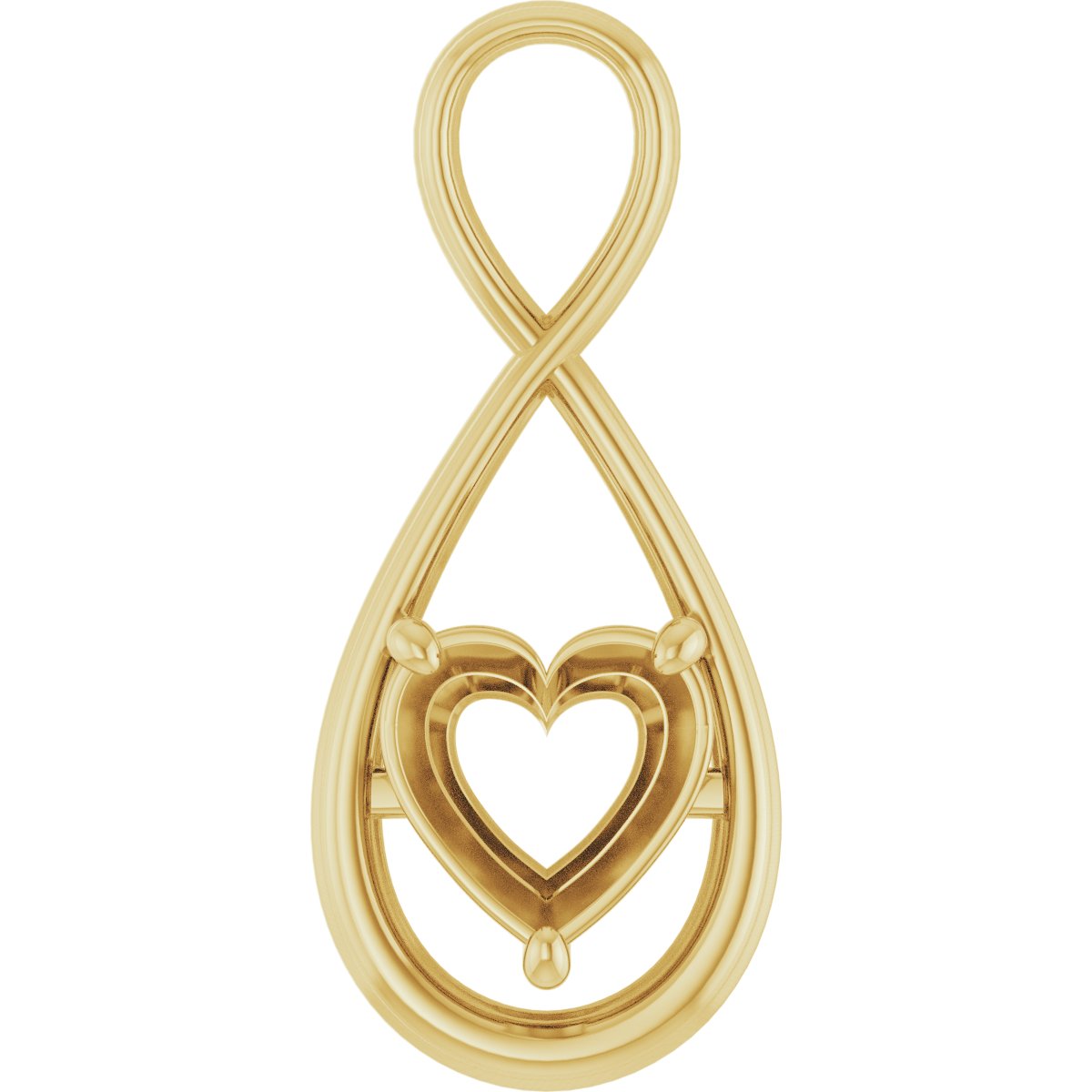 Infinity-Inspired Solitaire Pendant