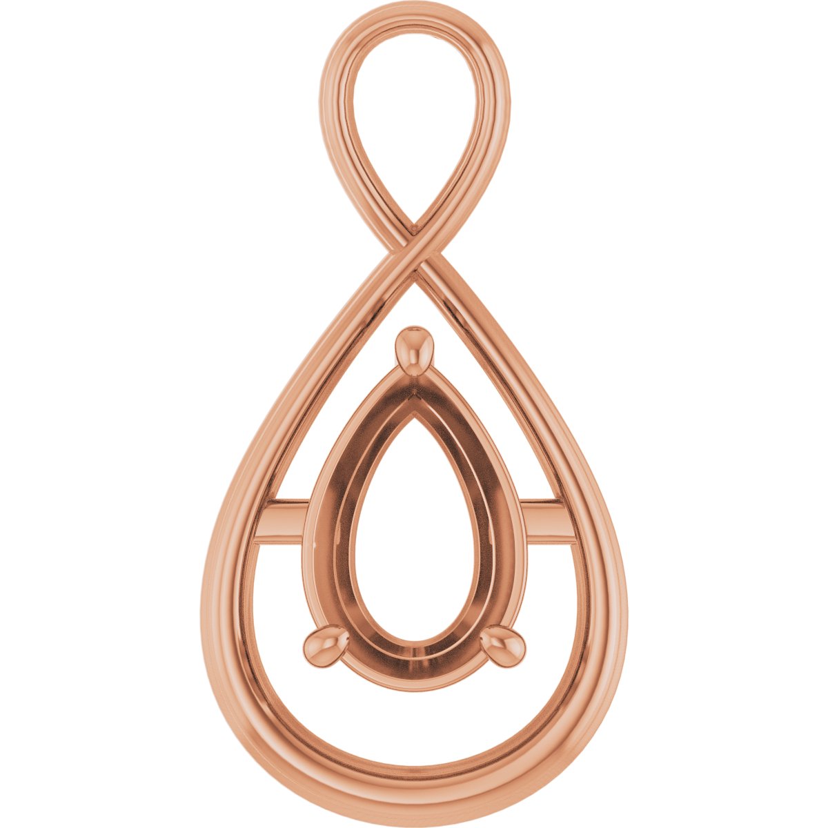 Infinity-Inspired Solitaire Pendant
