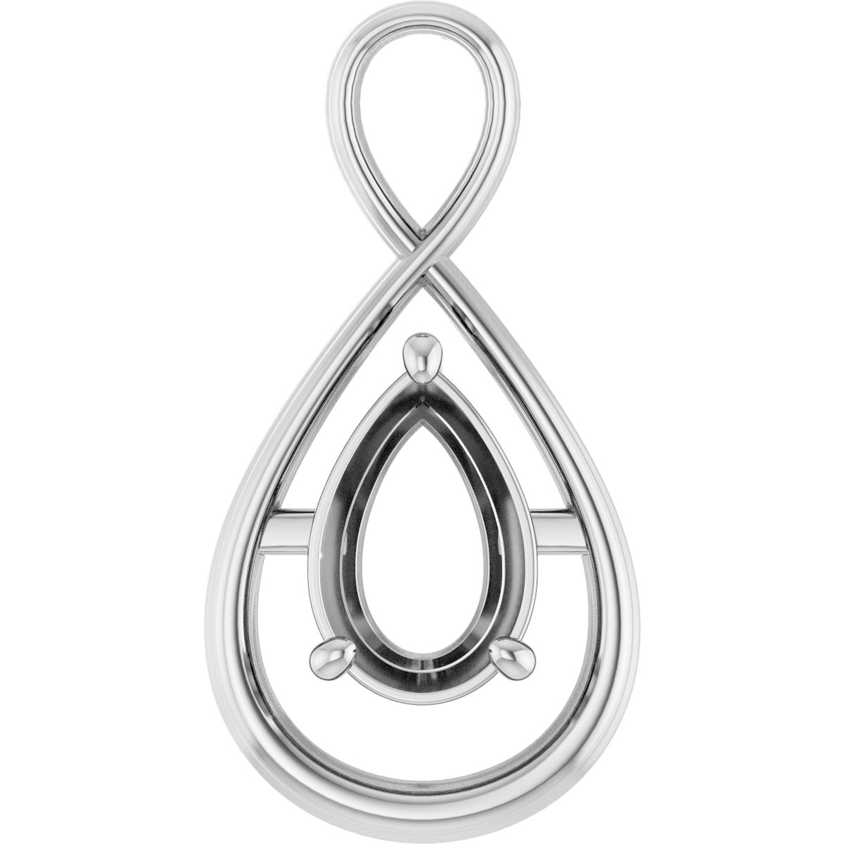 Infinity-Inspired Solitaire Pendant