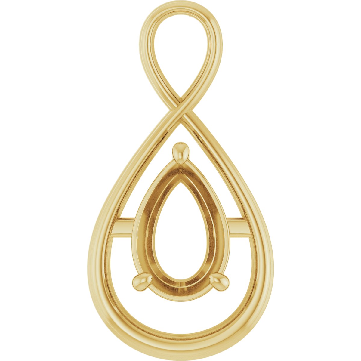 Infinity-Inspired Solitaire Pendant