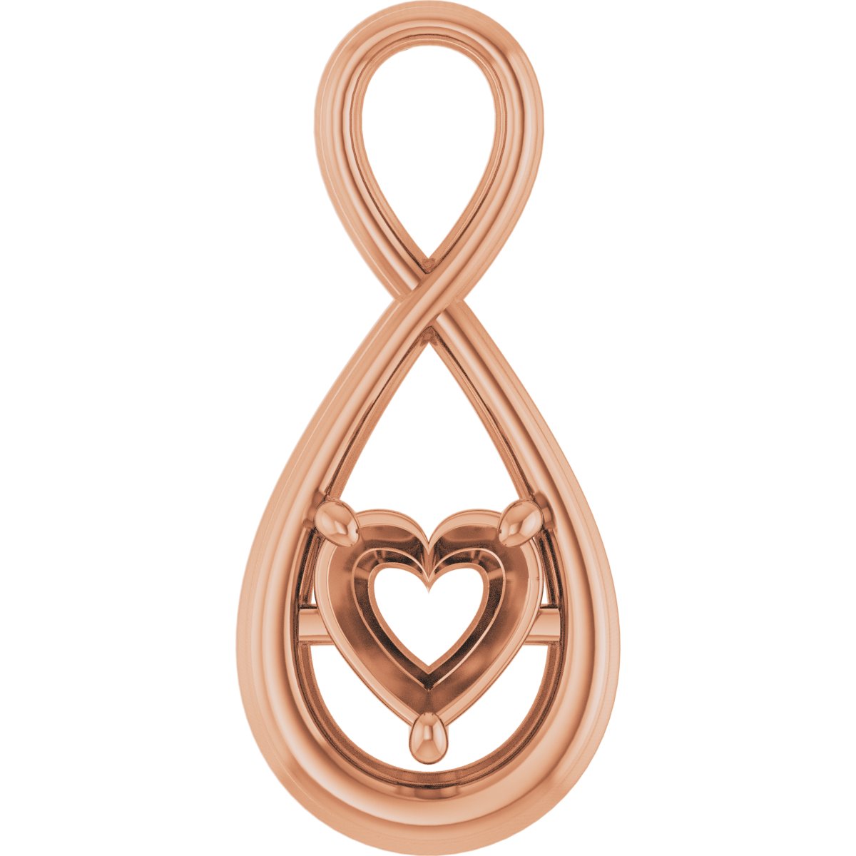 Infinity-Inspired Solitaire Pendant