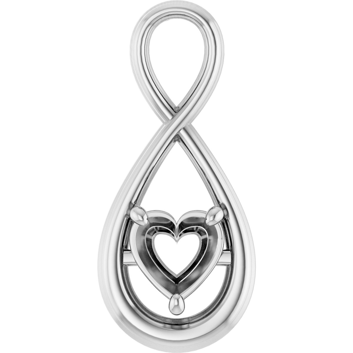 Infinity-Inspired Solitaire Pendant