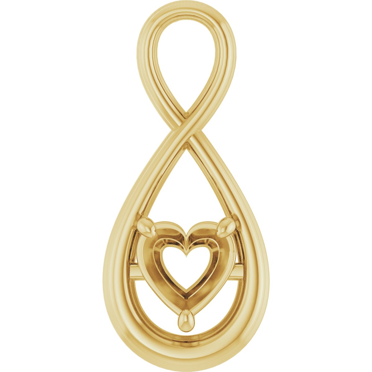 Infinity-Inspired Solitaire Pendant
