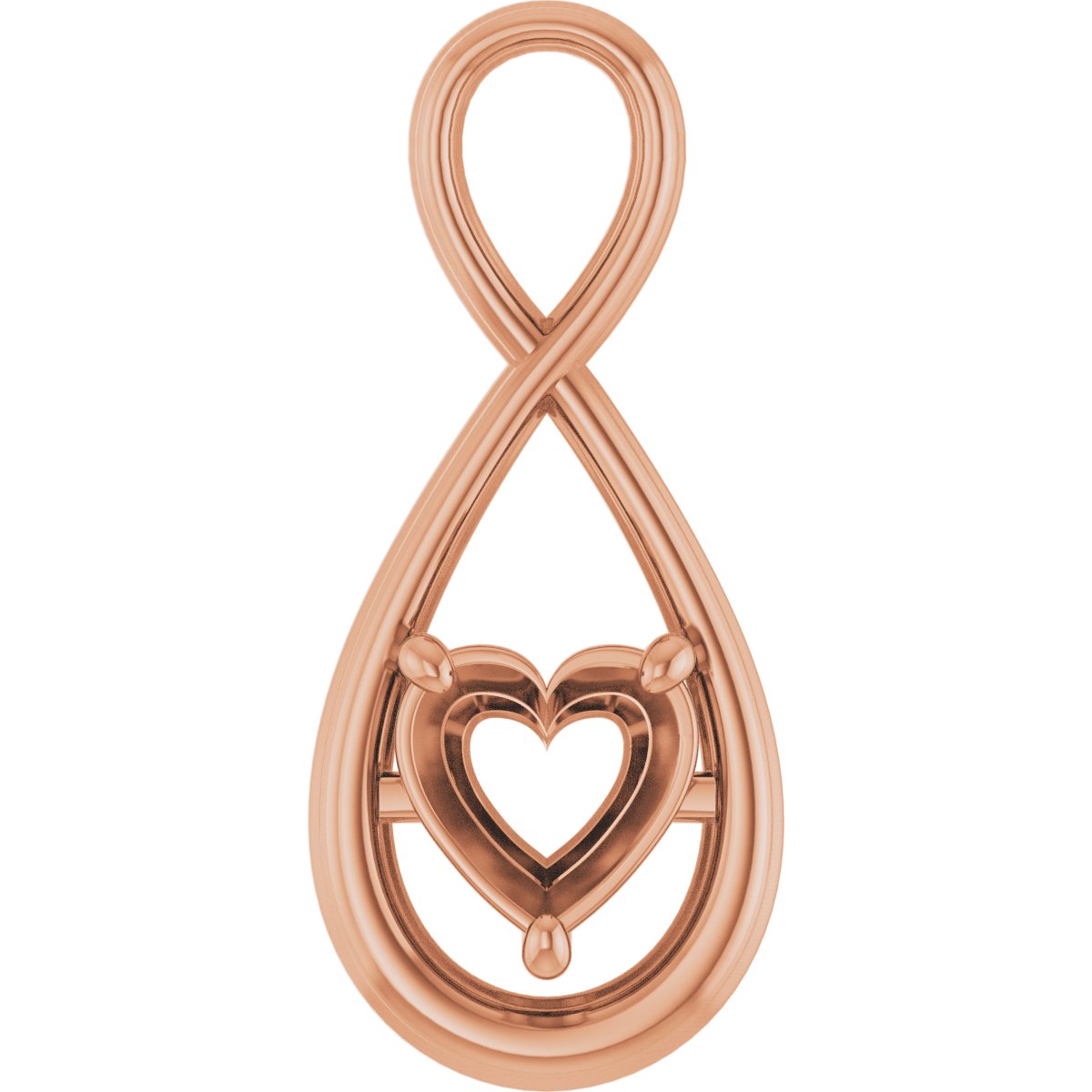 Infinity-Inspired Solitaire Pendant