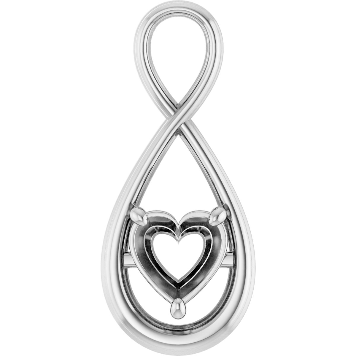 Infinity-Inspired Solitaire Pendant