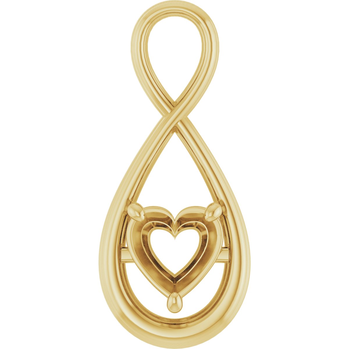 Infinity-Inspired Solitaire Pendant