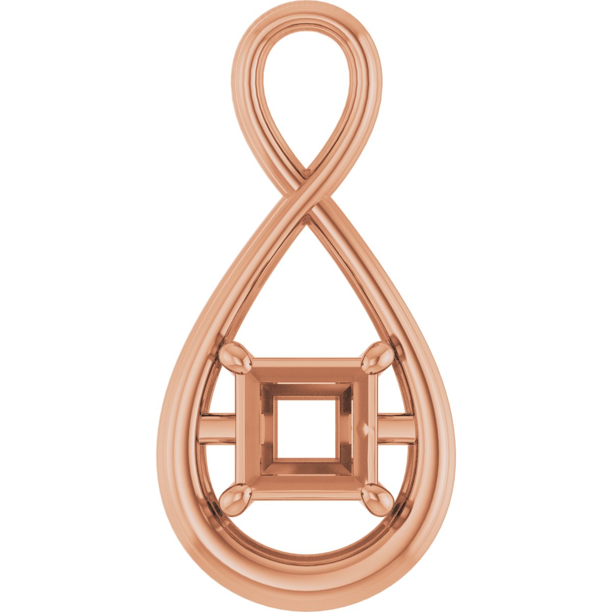 Infinity-Inspired Solitaire Pendant