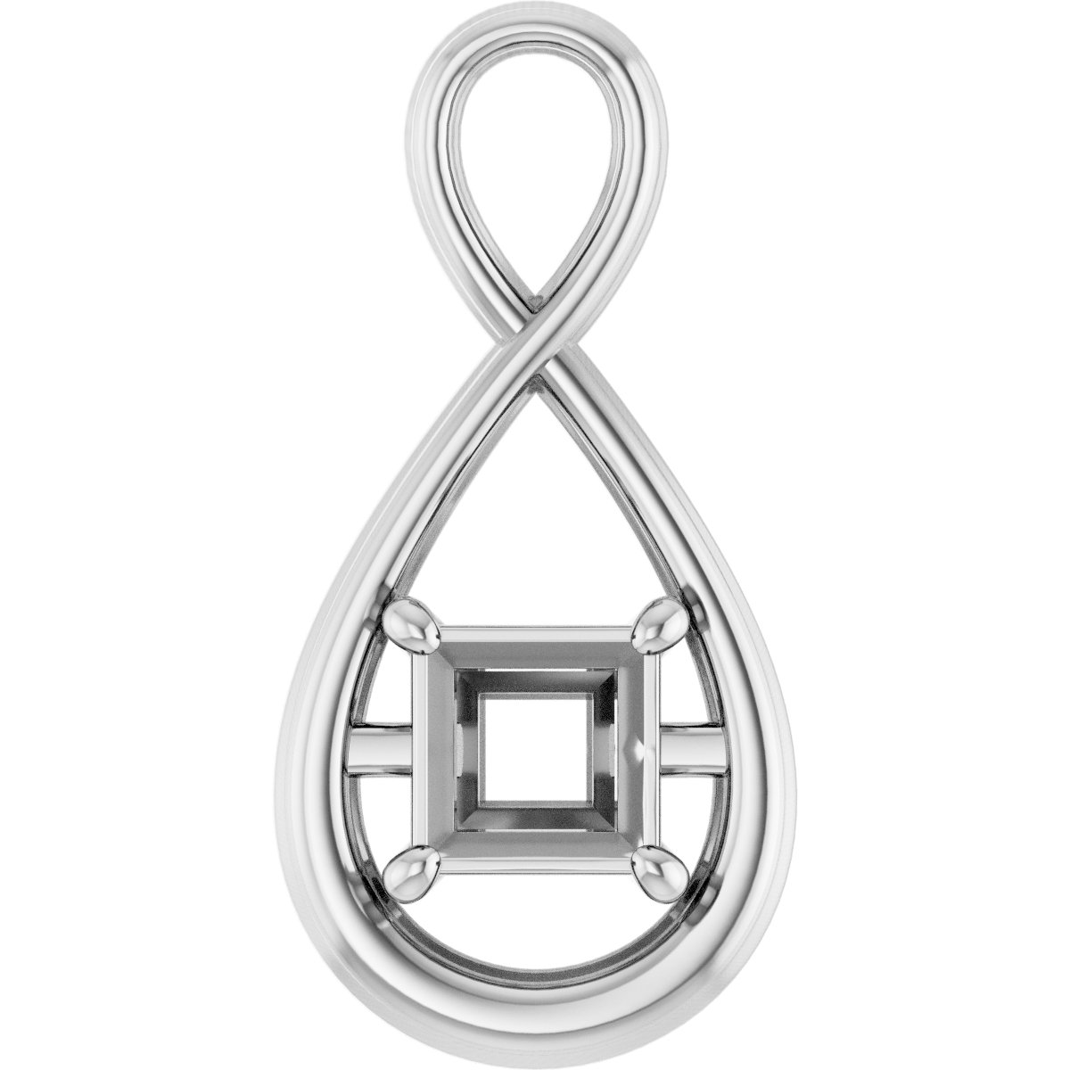 Infinity-Inspired Solitaire Pendant