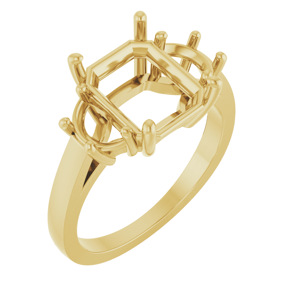 half moon engagement ring