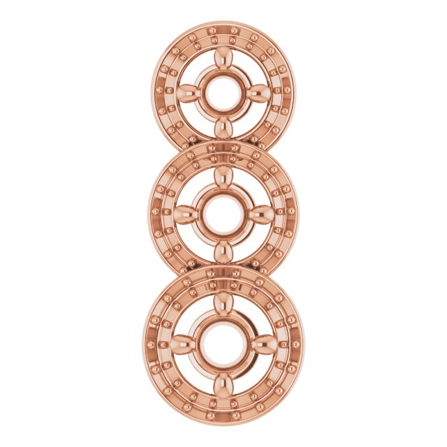 Three-Stone Halo-Style Pendant