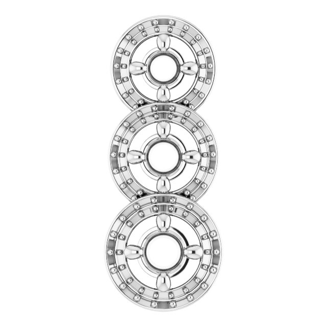 Three-Stone Halo-Style Pendant