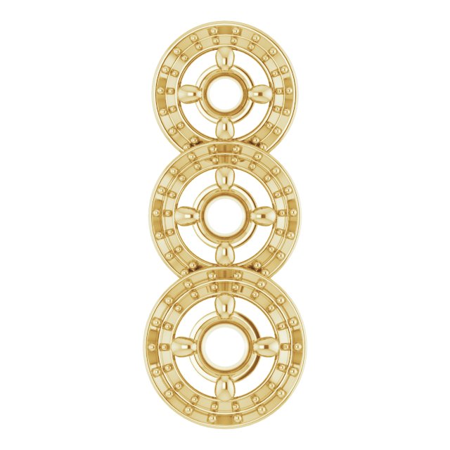 Three-Stone Halo-Style Pendant