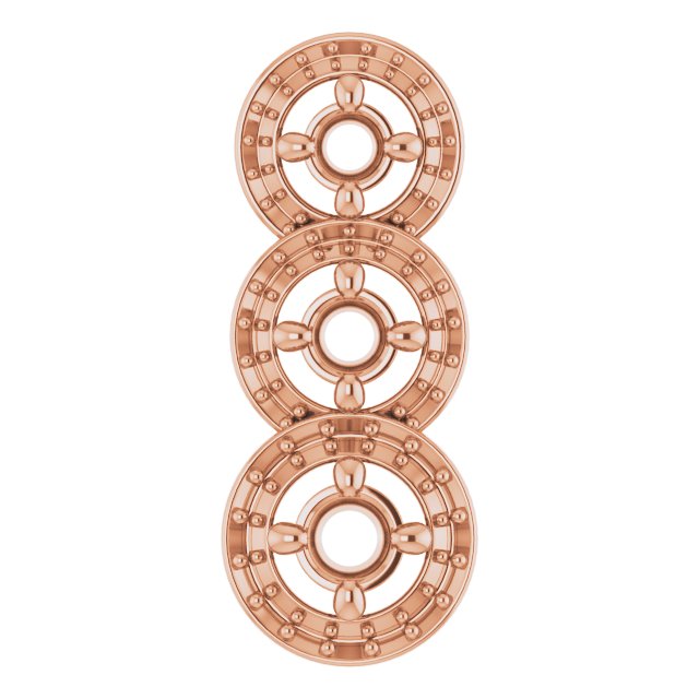 Three-Stone Halo-Style Pendant
