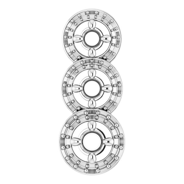 Three-Stone Halo-Style Pendant