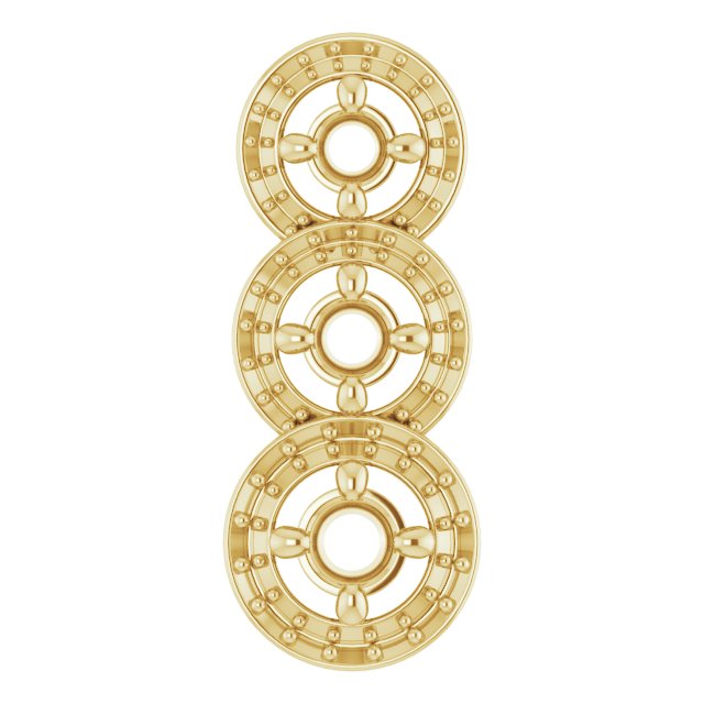 Three-Stone Halo-Style Pendant