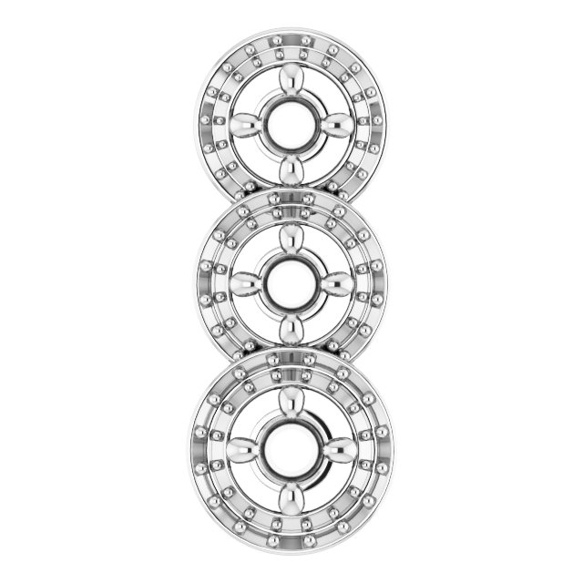 Three-Stone Halo-Style Pendant