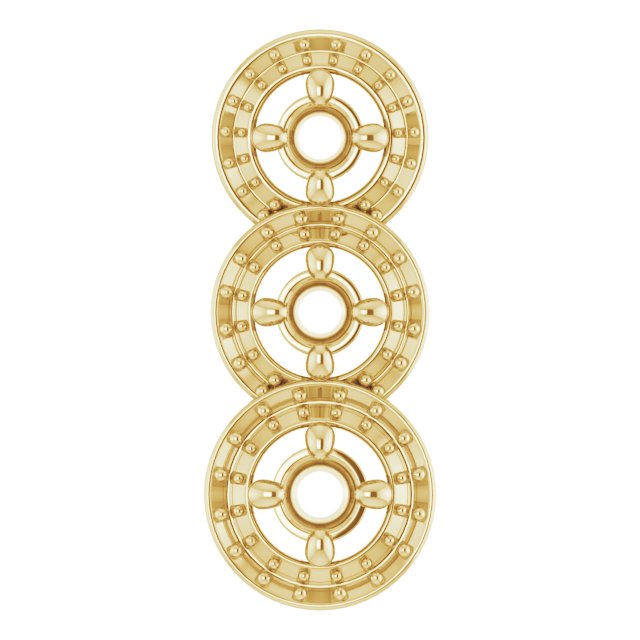 Three-Stone Halo-Style Pendant