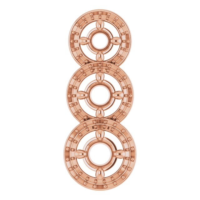 Three-Stone Halo-Style Pendant